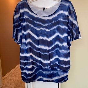 Stylish Blue and White Women's Blouse